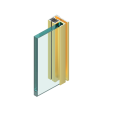 Aluminium magnetic seal 90° wall-glass L=2300 mm