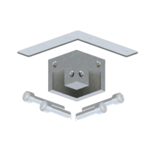 MALAGA - 90° connector for the system header bar